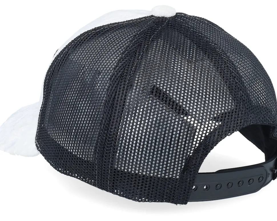 Kids T-rex Dino Patch Velvet White/Black Trucker - Calza Pennello