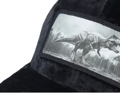 Kids T-rex Dino Patch Velvet Black Trucker - Calza Pennello
