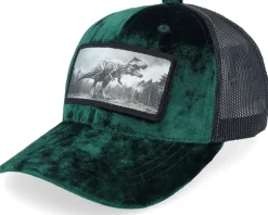 Kids T-rex Dino Patch Velvet Black Trucker - Calza Pennello