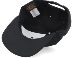 Kids T-rex Dino Wooven Patch Black Snapback - Kiddo Cap