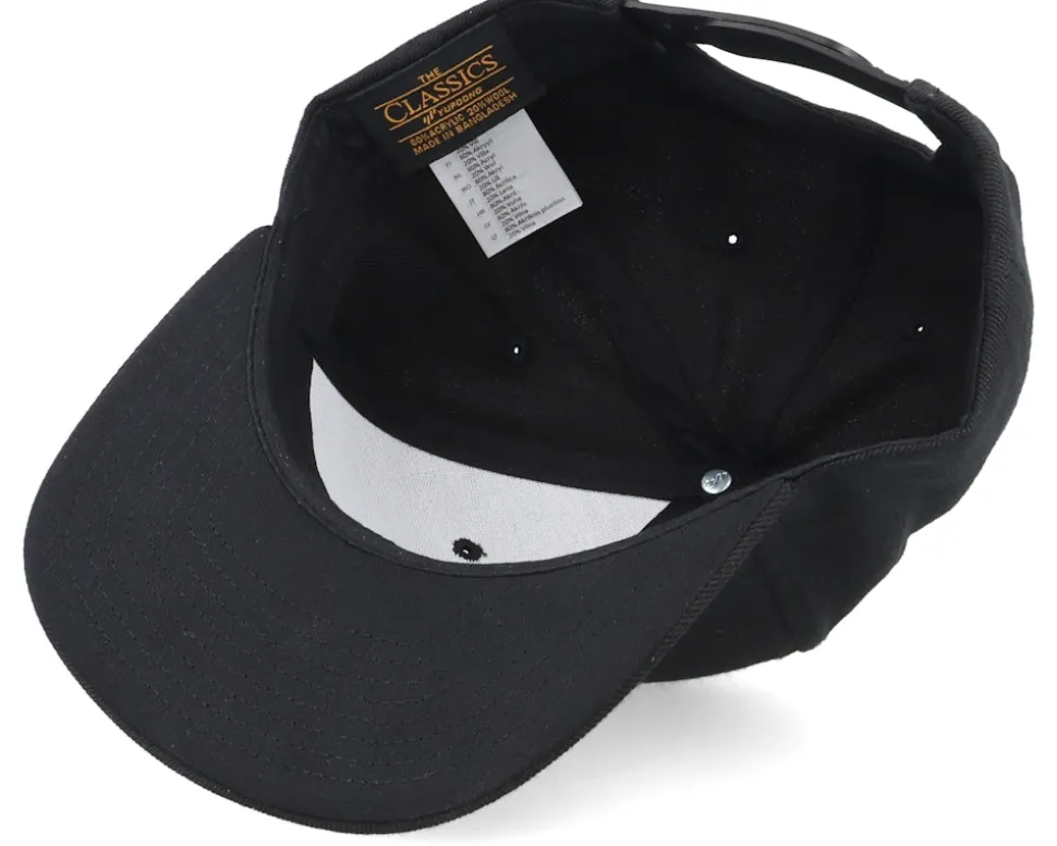 Kids T-rex Dino Wooven Patch Black Snapback - Kiddo Cap