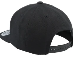 Kids T-rex Dino Wooven Patch Black Snapback - Kiddo Cap