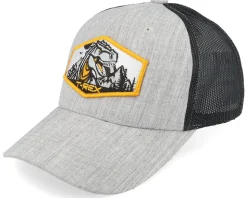 Kids T-rex Orange Patch Black Trucker - Kiddo Cap