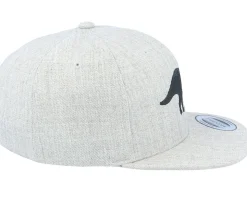 Kids Triceratops Heather Grey Snapback - Kiddo Cap