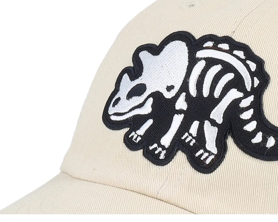 Kids Triceratops Skeleton Patch Stone Dad Cap - Kiddo Cap