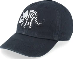 Kids Triceratops Skeleton Patch Black Dad Cap - Kiddo Cap