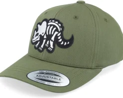 Kids Triceratops Skeleton Patch Olive Adjustable - Kiddo Cap