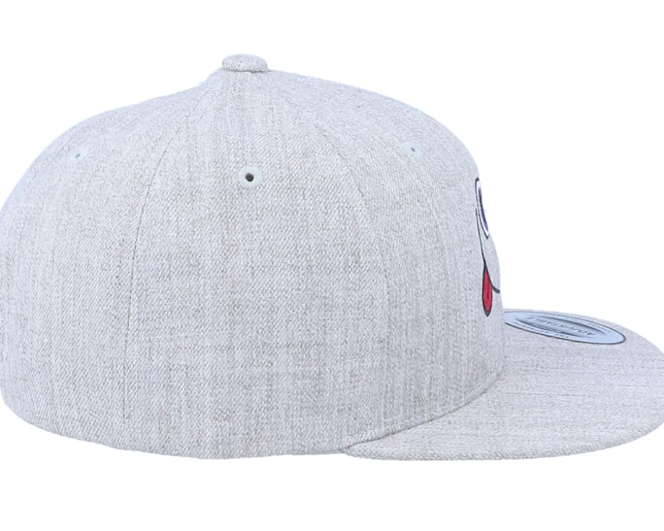 Kids Tricky Smile Heather Grey Snapback - Kiddo Cap