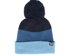 Kids Tricolor True Indigo Toque & Fleece Pom - Headster
