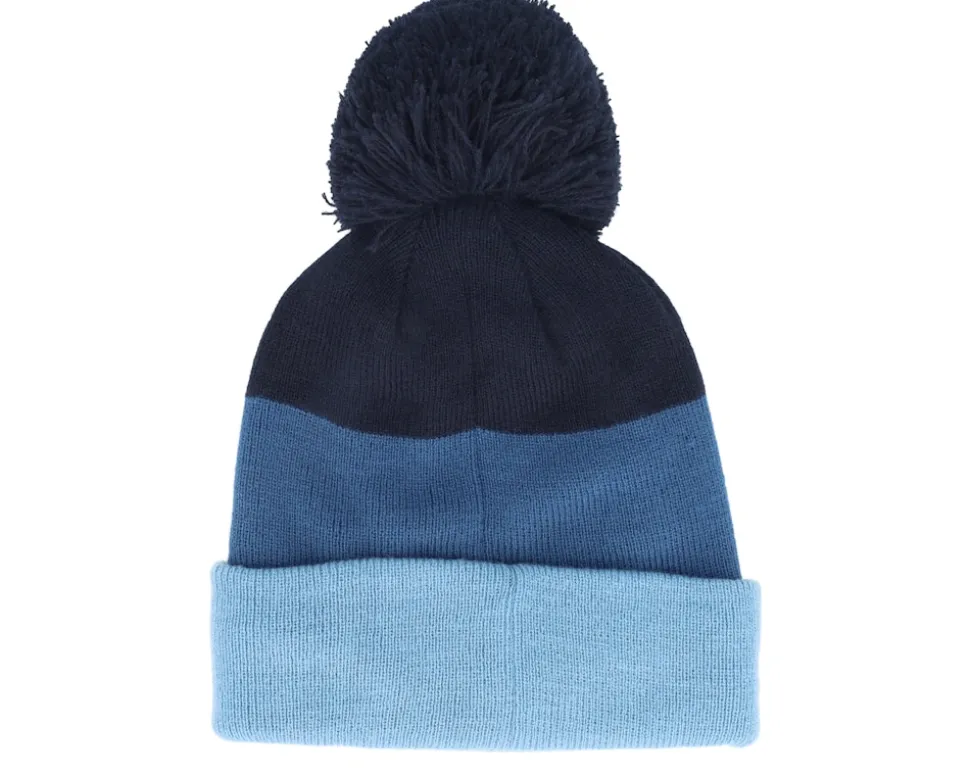 Kids Tricolor True Indigo Toque & Fleece Pom - Headster