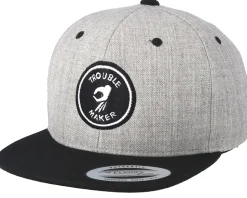 Kids Trouble Maker Grey/Black Snapback - Kiddo Cap