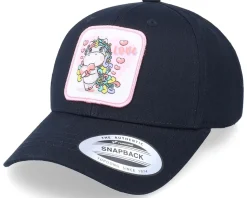 Kids Unicorn Love Patch Black Adjustable - Unicorns