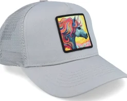 Kids Unicorn Sunset Grey Trucker - Unicorns