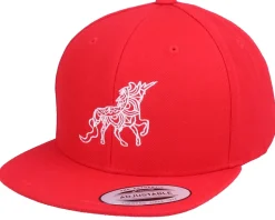 Kids Unicorn Zentangle Red Snapback - Unicorns