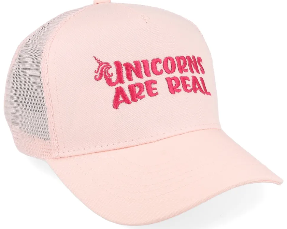 Kids Unicorns Are Real Pastel Pink/Pastel Pink A-frame Trucker - Unicorns