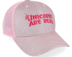 Kids Unicorns Are Real Pink Glitter/Pink Trucker - Unicorns