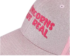 Kids Unicorns Are Real Pink Glitter/Pink Trucker - Unicorns