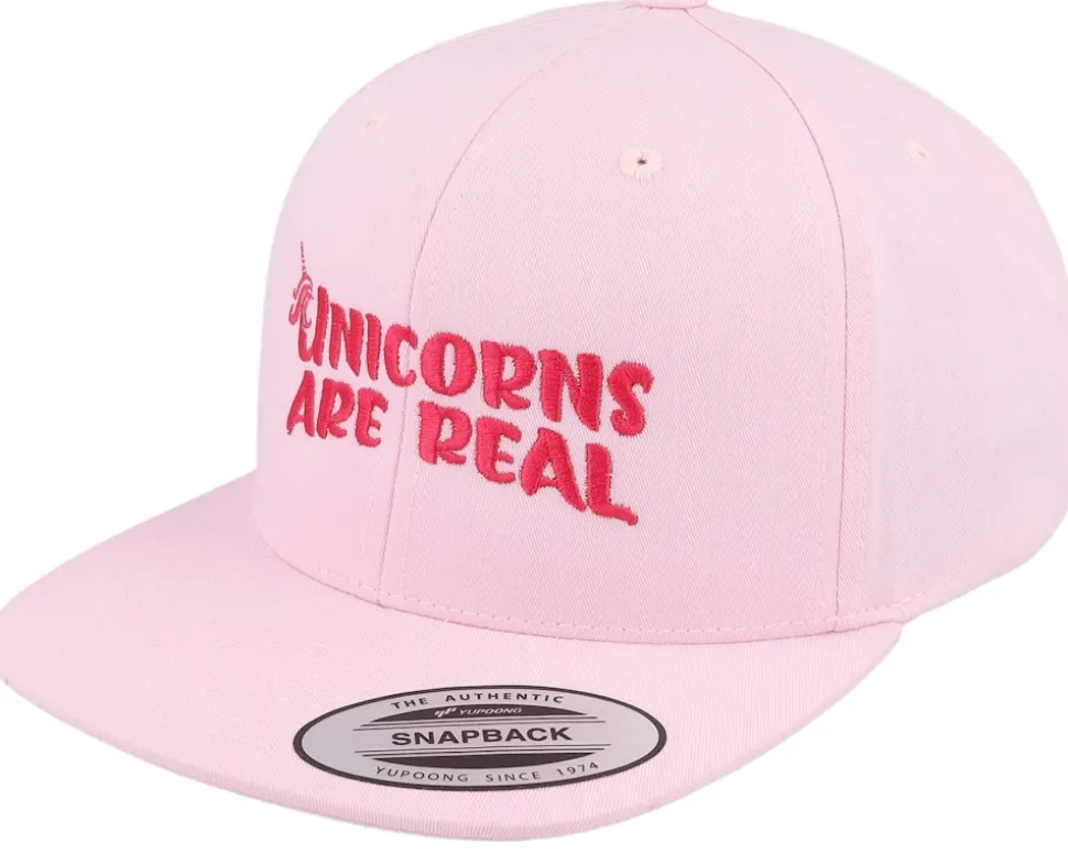 Kids Unicorns Are Real Pink Snapback - Unicorns
