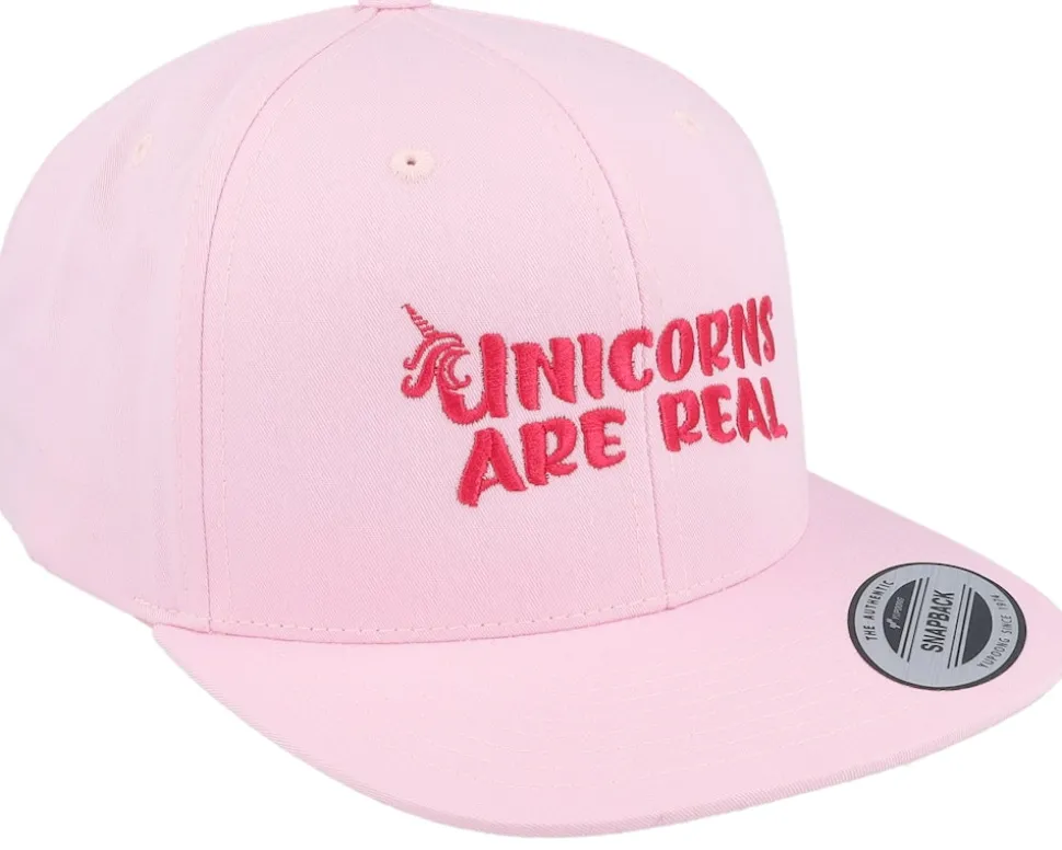 Kids Unicorns Are Real Pink Snapback - Unicorns