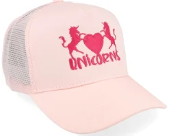 Kids Unicorns Heart Pastel Pink/Pastel Pink A-Frame Trucker - Unicorns