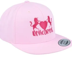 Kids Unicorns Heart Pink Snapback - Unicorns
