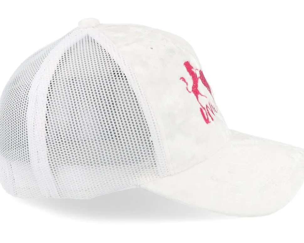 Kids Unicorns Heart Youth White Velvet A-frame Trucker - Unicorns