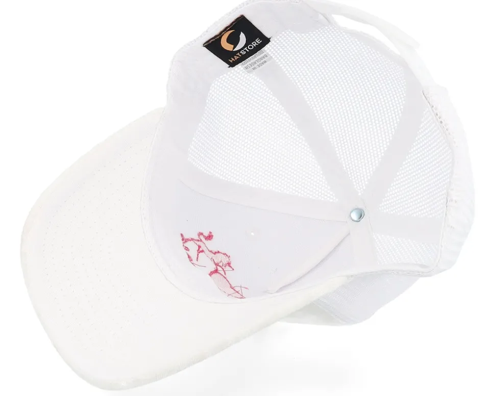 Kids Unicorns Heart Youth White Velvet A-frame Trucker - Unicorns