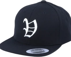 Kids V Letter 3D Black Snapback - Kiddo Cap