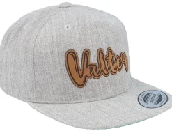 Kids Valter Engraved Patch Heather Grey Snapback - Kiddo Cap