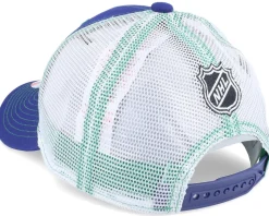 Kids Vancouver Canucks Lockup Meshback Blue/White Trucker - Outerstuff