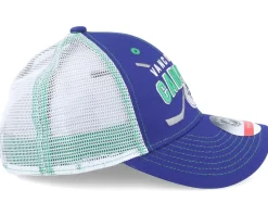 Kids Vancouver Canucks Lockup Meshback Blue/White Trucker - Outerstuff