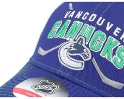 Kids Vancouver Canucks Lockup Meshback Blue/White Trucker - Outerstuff