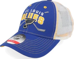 Kids Vancouver Canucks Lockup Meshback Blue/White Trucker - Outerstuff