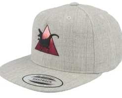 Kids Velociraptor Heather Grey Snapback - Kiddo Cap