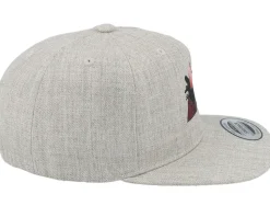 Kids Velociraptor Heather Grey Snapback - Kiddo Cap