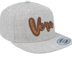 Kids Vera Engraved Patch Heather Grey Snapback - Kiddo Cap