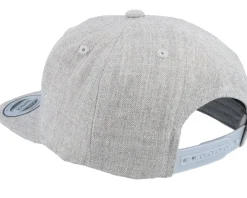Kids Vera Engraved Patch Heather Grey Snapback - Kiddo Cap