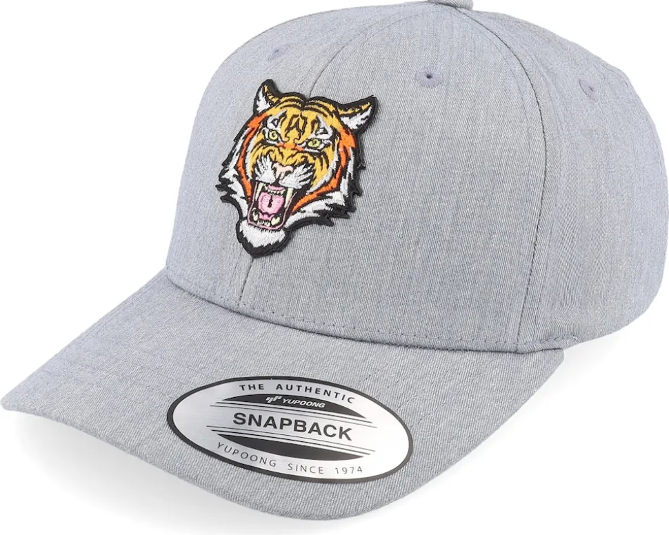 Kids Vicious Tiger Heather Grey Adjustable - Kiddo Cap