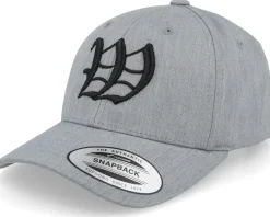 Kids W Letter 3d Heather Grey Adjustable - Kiddo Cap