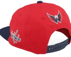 Kids Washington Capitals Logo Flatbrim Cap Red/Navy Snapback - Outerstuff