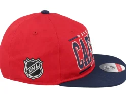 Kids Washington Capitals Logo Flatbrim Cap Red/Navy Snapback - Outerstuff