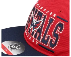 Kids Washington Capitals Logo Flatbrim Cap Red/Navy Snapback - Outerstuff