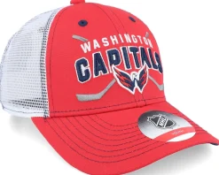 Kids Washington Capitals Lockup Meshback Red/White Trucker - Outerstuff