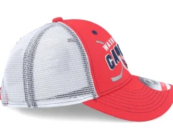 Kids Washington Capitals Lockup Meshback Red/White Trucker - Outerstuff
