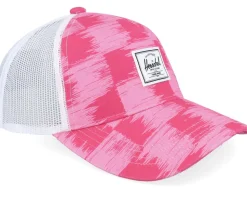 Kids Whaler Cott. Mesh Check Yourself Raspberry A-Frame Trucker - Herschel