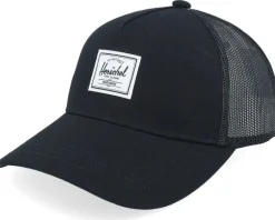 Kids Whaler Cotton Mesh Cap Black Trucker - Herschel
