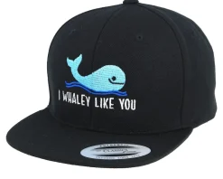 Kids Whaley Like You Black Snapback - Kiddo Cap