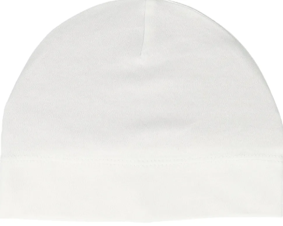 Kids White Baby Beanie - Babybugz