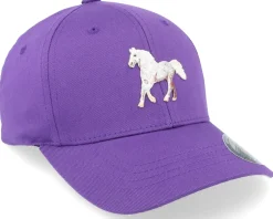 Kids White Horse Purple Flexfit - Kiddo Cap