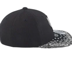 Kids White Wolf Black/Paisley Snapback - Kiddo Cap